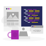 An image of a website being built using CSS.